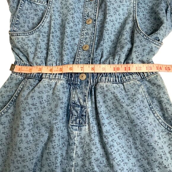 American EAGLE 100% Cotton Denim 5 Pocket Romper Elasticized Waist Tall Sz S NWT - Picture 8 of 15
